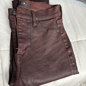 7 for all mankind jeans - dark burgundy brown - size 26